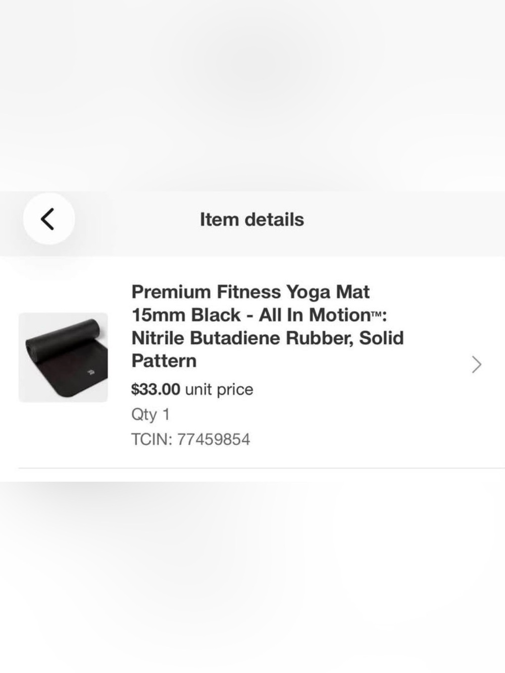 Premium Fitness Yoga Mat - 15mm Black - all in motion brand - new never used